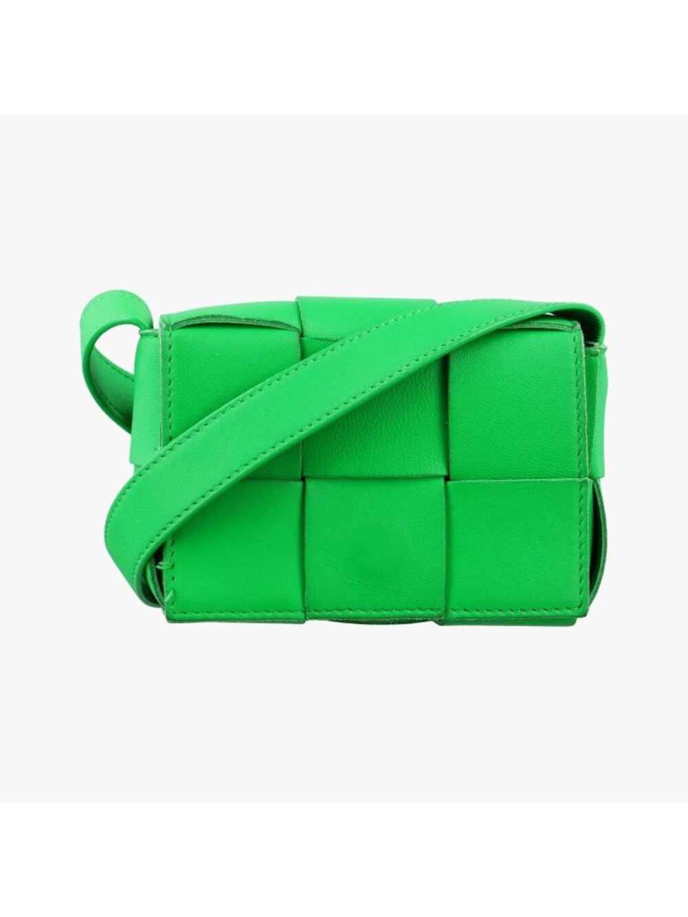 Bottega Veneta Candy Cassette Green Lambskin Shoulder Bag